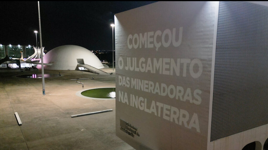 Projeção em Brasília aconteceu no prédio da Biblioteca Nacional